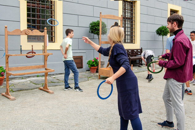 Didaktický programDidaktický program DAR SLAVNOSTI, výstava Šlechtické slavnosti a zábavy, Galerie Mincovna, SHZ Český Krumlov, září 2022, foto J. Sajtlová