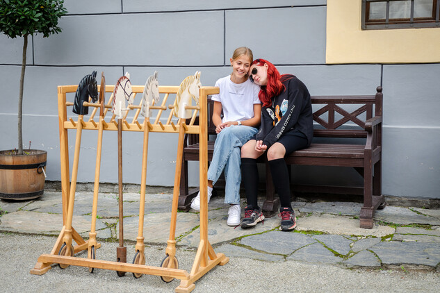 Didaktický program DAR SLAVNOSTI, výstava Šlechtické slavnosti a zábavy, Galerie Mincovna, SHZ Český Krumlov, září 2022, foto J. Sajtlová